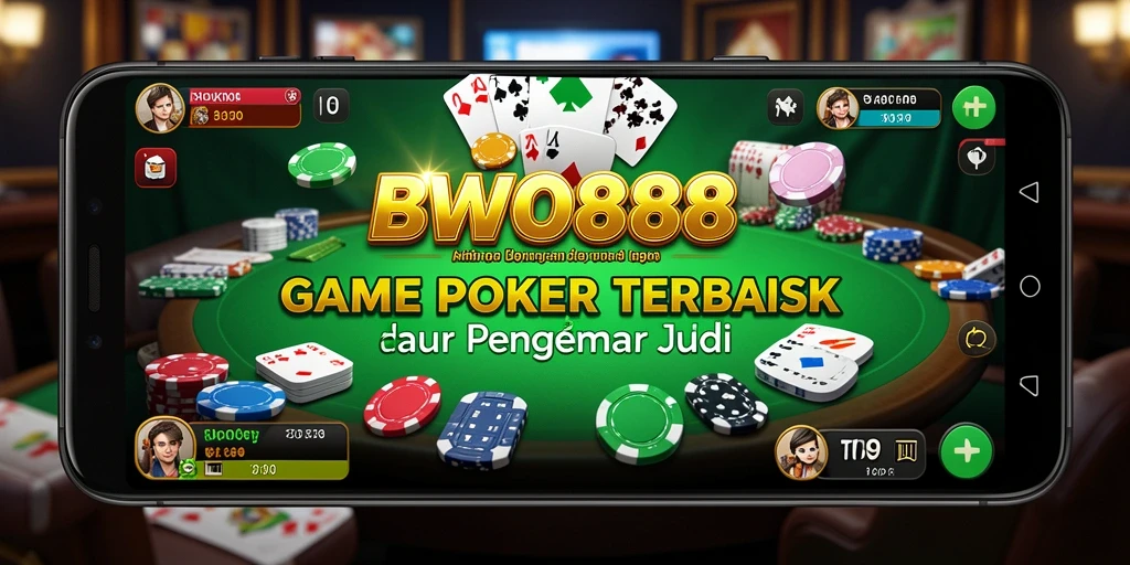 Screenshot gameplay BWO888 yang menampilkan suasana poker yang mendebarkan.