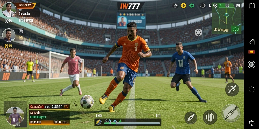 Screenshot IW777 menampilkan aksi seru gameplay olahraga.