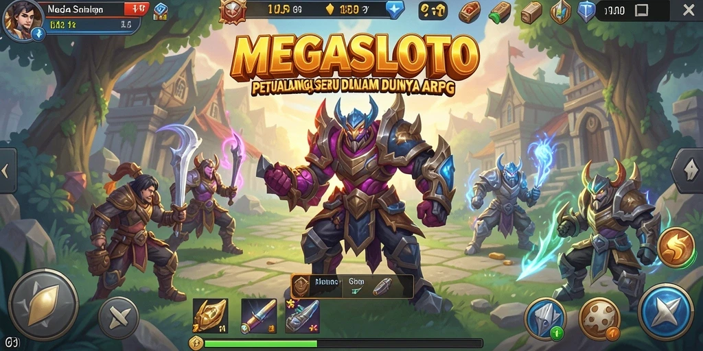 Tampilan gameplay seru dari MEGASLOTO dengan aksi ARPG yang mendebarkan.
