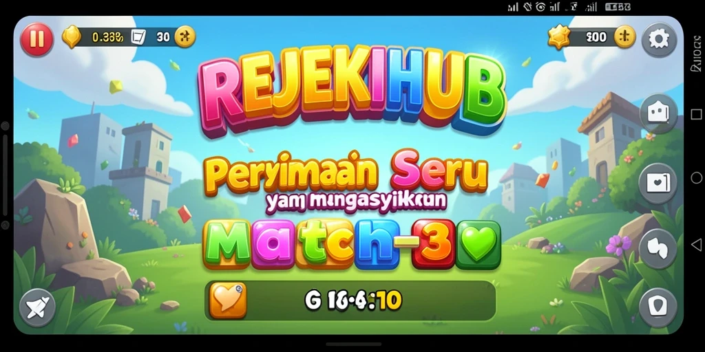 Tampilan gameplay REJEKIHUB yang seru dan penuh warna.